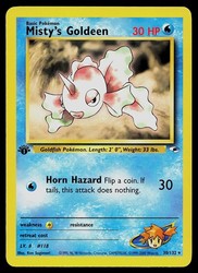 Misty's Goldeen 030/132 Gym Heroes 1st Edition Rare