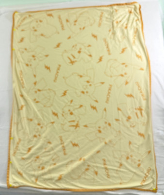 POKEMON Pikachu Throw Blanket 44x34 Yellow Plush Snap Travel