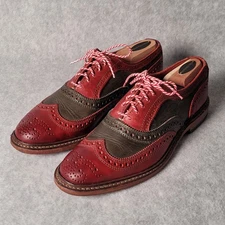 Allen Edmonds Jingle Bell Mok Wingtip Oxford Mens 6.5 Spectator Leather Shoe USA