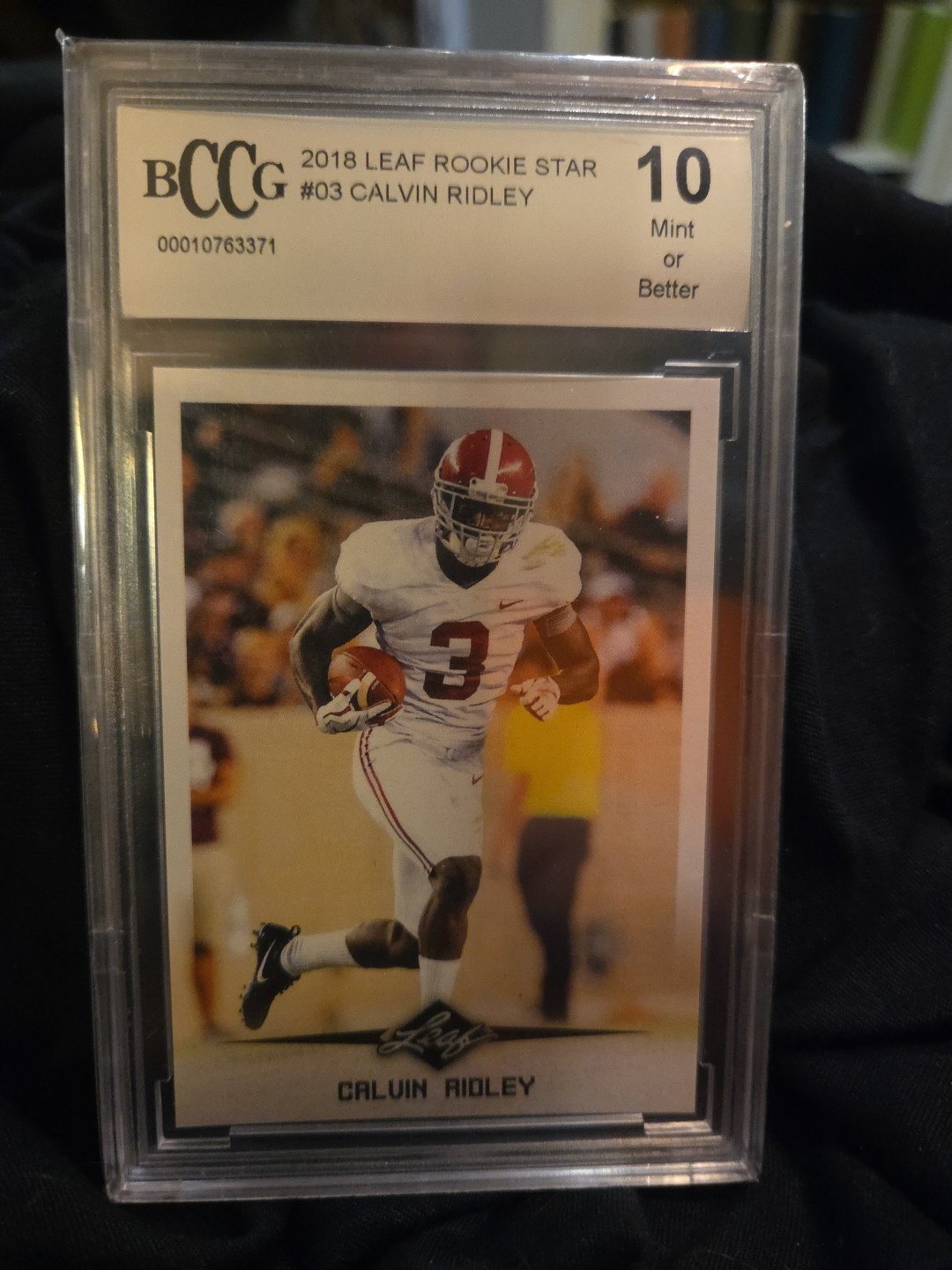 2018 Leaf Rookie Star Calvin Ridley #03 BCCG 10  RC Tennessee Titans ￼