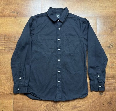 Teton x Grateful Dead Black Denim Long Sleeve Work Shirt GD Logo Buttons Men s S