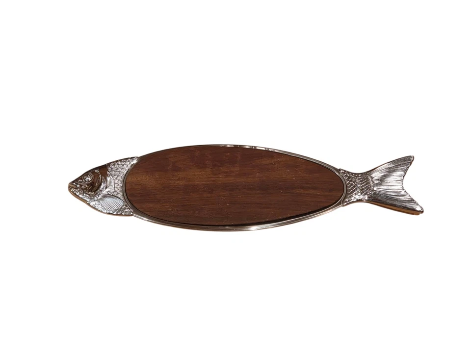 WMF Piatto a Forma di Pesce Acciaio Inox Circa 71 CM Salmone Piastra Annata Alto - Immagine 2 di 4