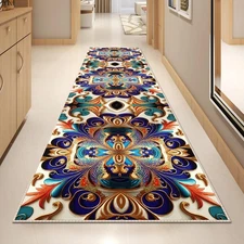Washable Corridor Runner Rug, Non-Slip Vintage Hallway Rug Runner with Upgrad...