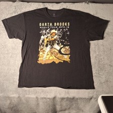 Garth Brooks World Tour Concert T-Shirt 2014-2015 Black Short Sleeve Size 2XL