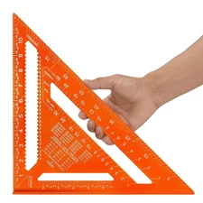 12 Inch Rafter Square, Carpenter Measuring Layout Tool, Aluminum Alloy Triangle