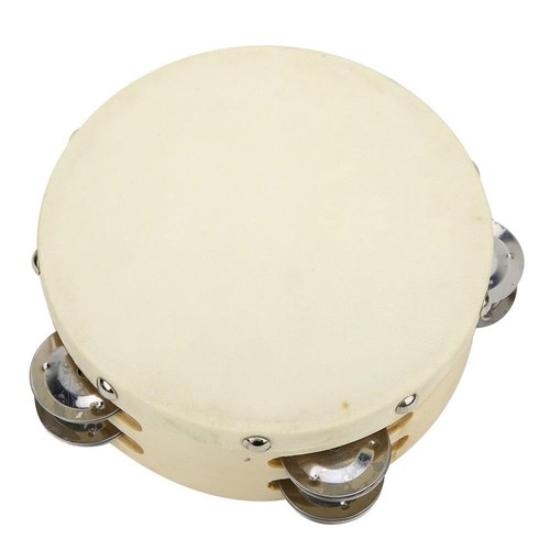 6 Inch Double Row Jingles Handheld Tambourine Drum Music Toy for Kids - Picture 7 of 11