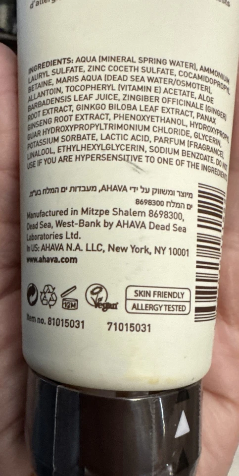 AHAVA Time to Clear Refreshing Cleansing Gel 3.4 Fl. Oz. NWOB - Image 3 of 4