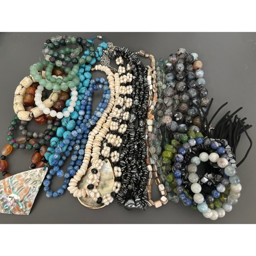 Natural Stone Jewelry Lot for Crafts or Wear Jasper Sodalite Pearls