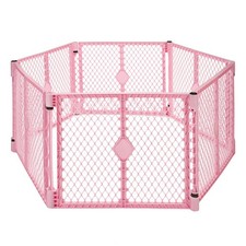 Corral De Seguridad De 6 Paneles Para Interiores Y Exteriores Color Rosa