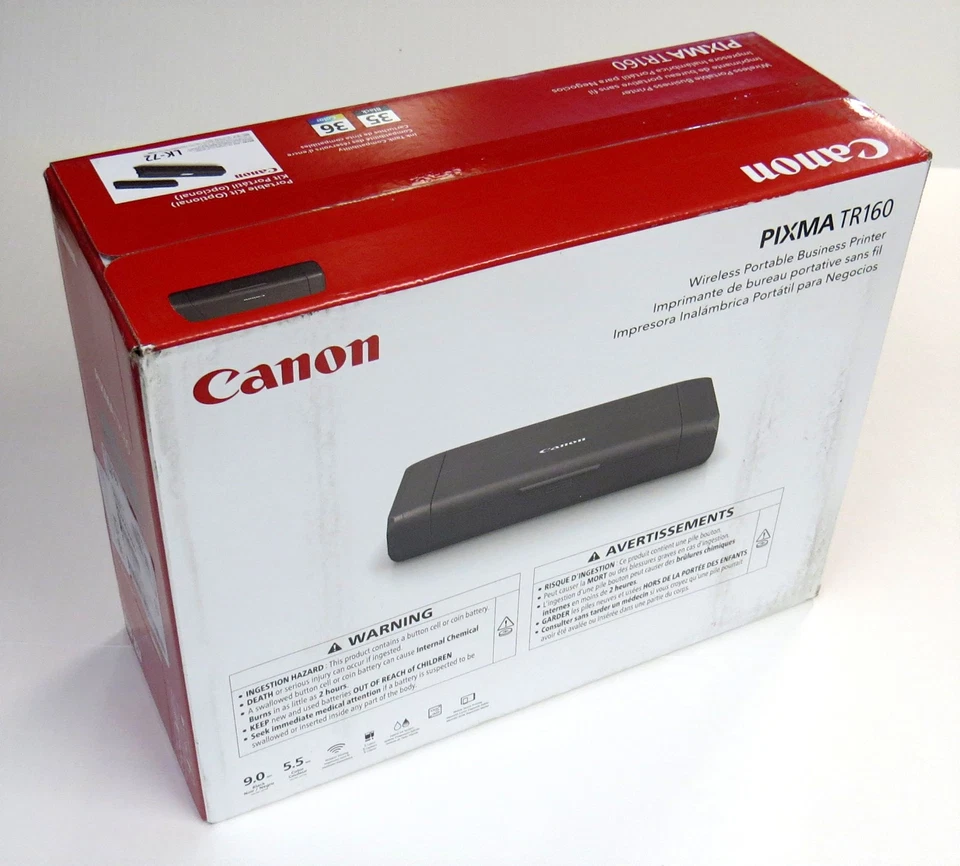 Nova Impressora Portátil de Viagem Canon PIXMA TR160 com Garantia + Totalmente Testada - Imagem 3 de 4