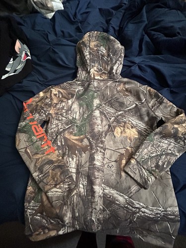 NWOT Carhartt Camo Hoodie Hunting Sweatshirt Youth X Large 18/20 real tree S - Picture 6 of 6