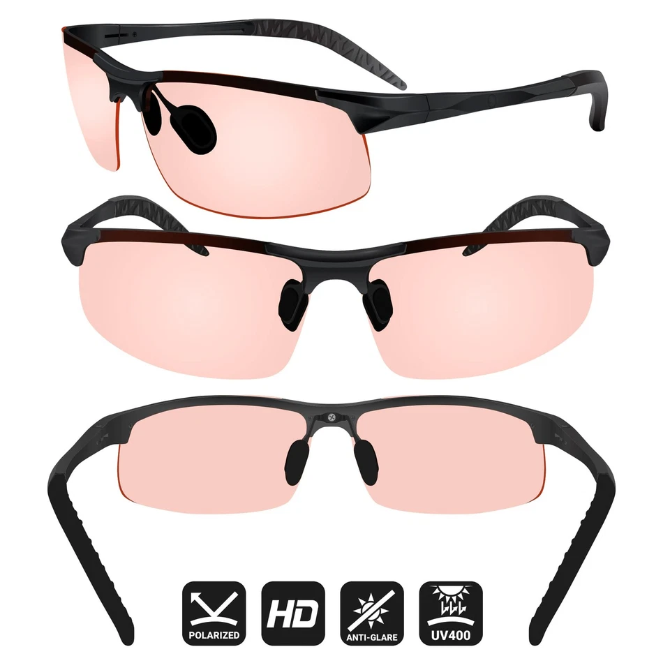 Gafas de tiro para mujer - Gafas de sol de seguridad antiniebla con lentes rosa polarizadas para S... Foto 2 de 4