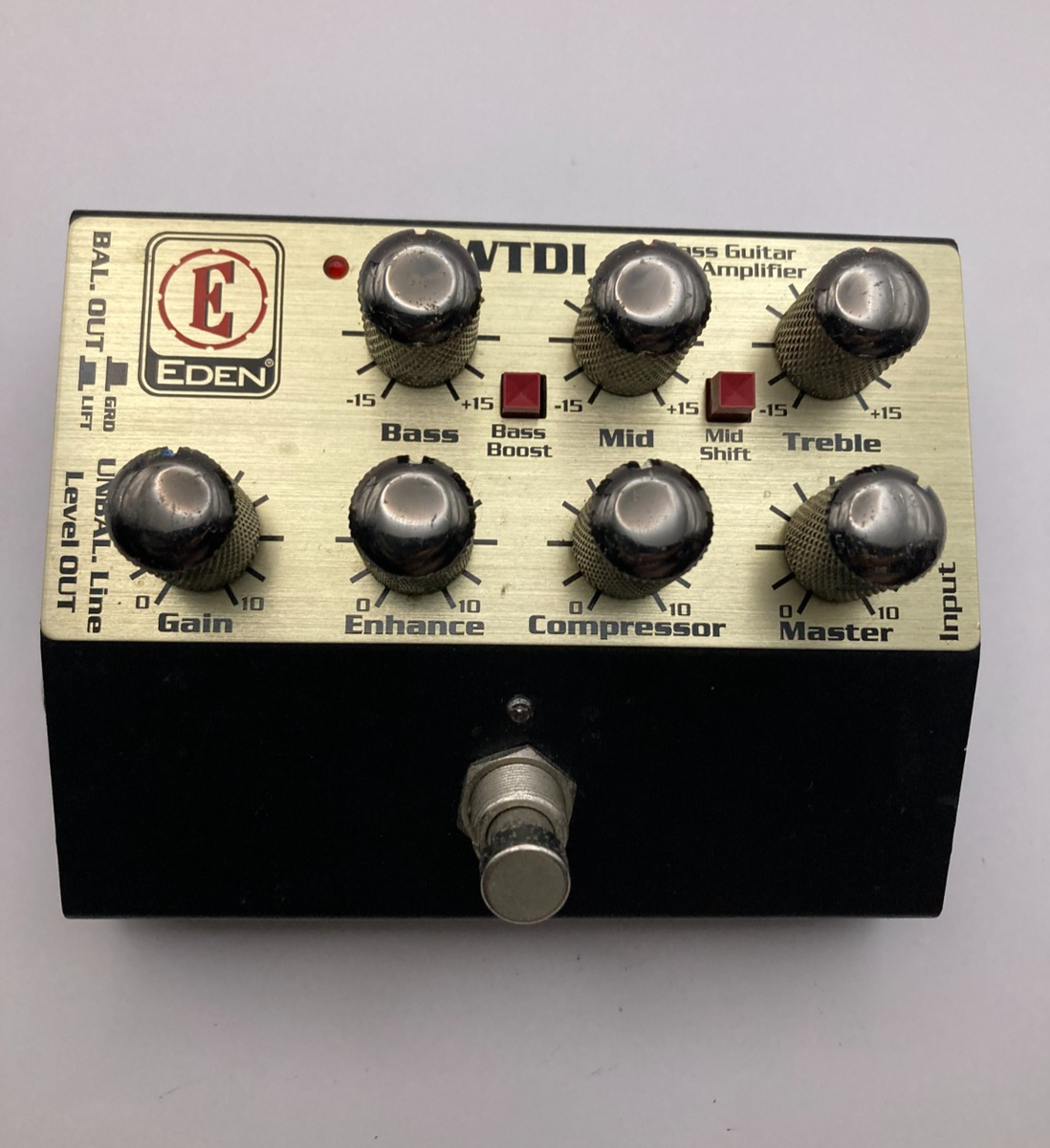 Eden WTDI World Tour Direct Box/preamp Di Bass Pedal 3 Stage