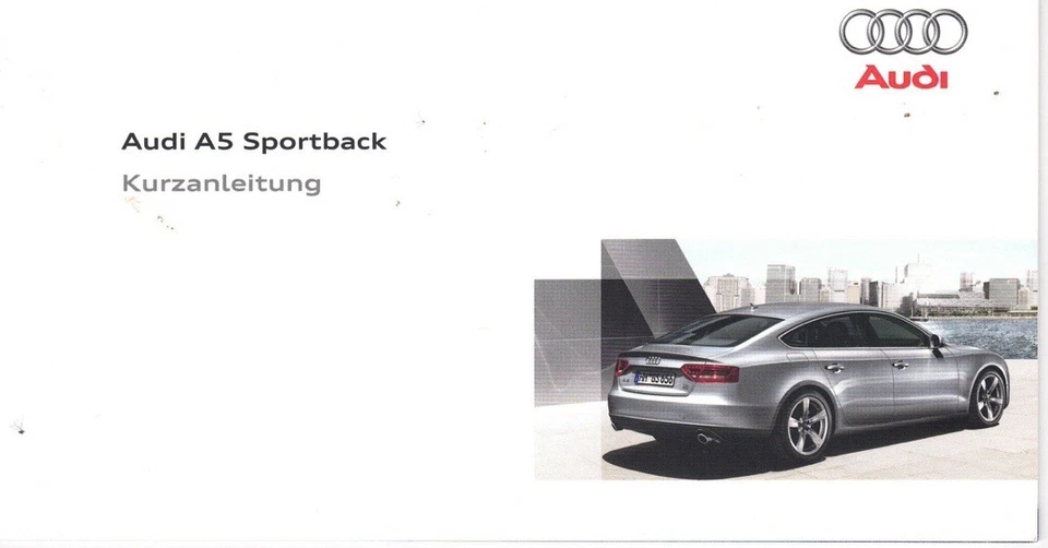 BORDMAPPE Audi A5 Sportback 2009 Betriebsanleitung Deutsch - Bild 4 von 4
