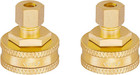 Brass 2PCS Garden Hose Adapter,Faucet to Hose Adapter,3/4" Female GHT Garden Hos