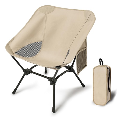 Lightweight Camping Chairs with Adjustable Height, Portable Camping Chairs fo...