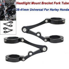 Headlight Bracket Mount Clamp Fork Tube Light Holder Motorcycle Bobber Universal
