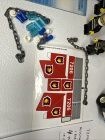 LEGO CITY: Fire Helicopter (7206) Near Complete New Stickers