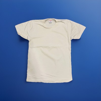 Supreme Crew Neck Cotton Short Sleeve Shirt Cream Size Large New Without Tag