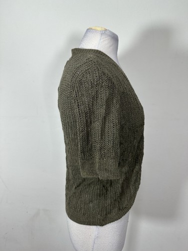 Croft And Barrow Women’s Olive Green Color Short Sleeve Cardigan Size M - Bild 3 von 9