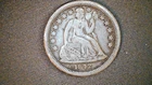 1842 US Seated Liberty Dime, Circulated .900 Silver (US-9235)