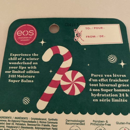 EOS Súper Bálsamo Labial Colección Edición Limitada Menta Twist Bastón de Caramelo Remolino - Imagen 4 de 5
