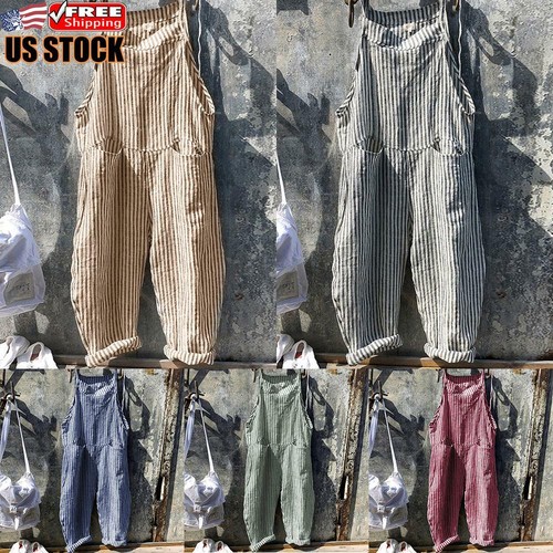 Women's Casual Striped Playsuit Ladies 
