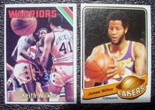 1975 TOPPS KEITH JAMAAL WILKES ROOKIE RC Card #50 & 1979-80 Card #35. rookie card picture