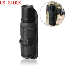 Tactical Flashlight Pouch Holster 360° Rotatable Portable Torch Belt Pouch