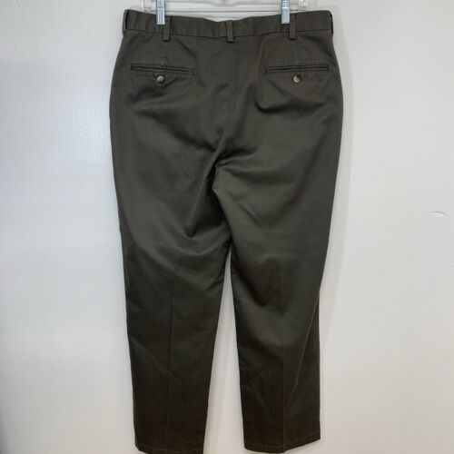 Jos A Bank Traveler Chino Pants Men 35x30 Brown Cotton Tailored Fit Casual Work - Picture 4 of 11