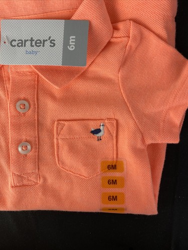 Carter's Baby Orange Romper Seagull 6 Months - Picture 3 of 3