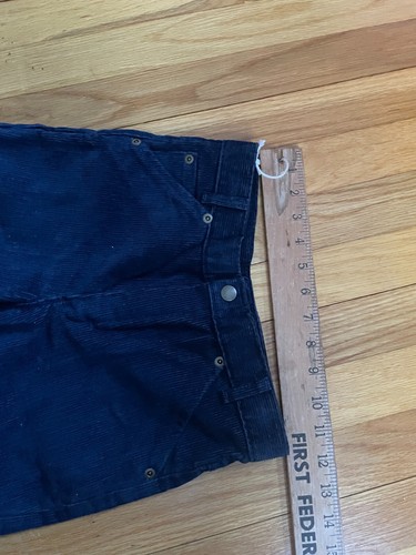 VTG 80s Kids Corduroy Pants Navy Blue USA 24x26 Straight Leg - Picture 4 of 7
