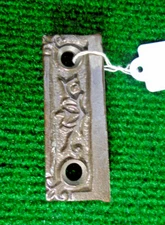 2 1/2"  FANCY CAST IRON KEEPER FOR RIM LOCK - PERFECT REPRODUCTION (33324)