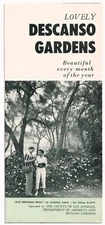 Vintage Descanso Gardens La Canada California Travel Tourist Brochure 1960s