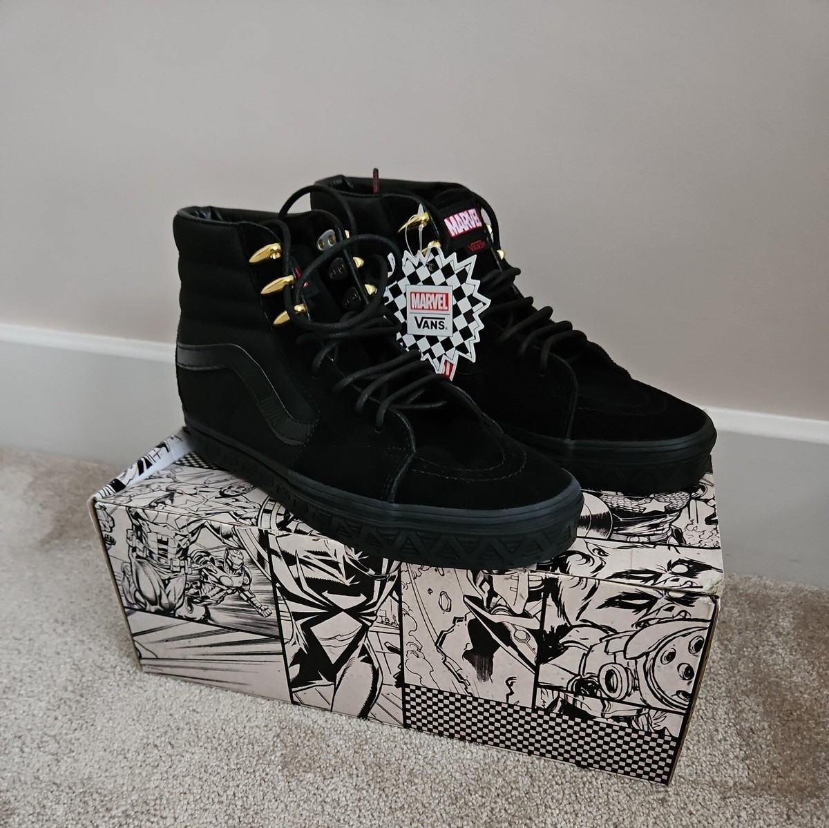 Marvel Vans Shoes Black Panther Vans NEW In Box Vans X Marvel