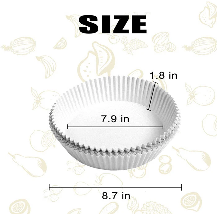Air Fryer Disposable Paper 150pcs Liner Mat Non-stick Oil-proof Baking Roasting