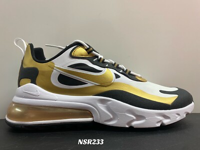 NIKE AIR MAX 270 REACT WHITE METALLIC GOLD BLACK CW7298 100 SIZE NEW  RUNNING