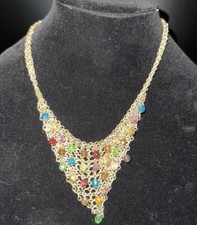 Vintage Style Gold Chain Bead Necklace Kids, Costume, Fun