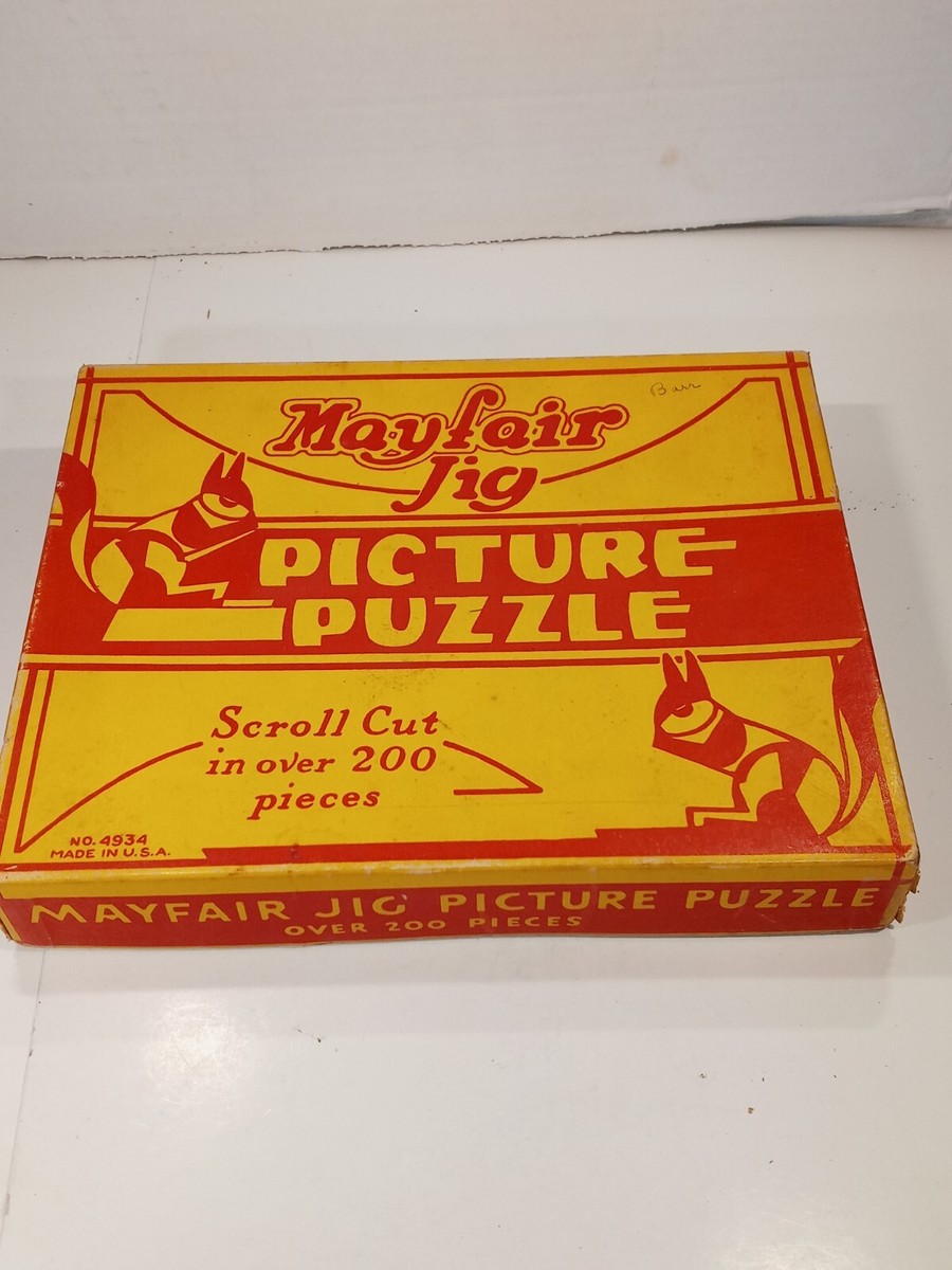Vintage Mayfair Jig Picture Puzzle Scroll Cut Over 200 pcs