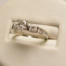 1.58CT White Princess Cut CZ Engagement Wedding Ring In 925 Sterling Silver
