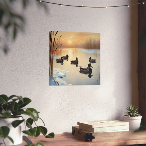 Duck Wall Art Print Sporting Hunting Mallard Ducks Signed print Wildlife Decor - Picture 5 of 17