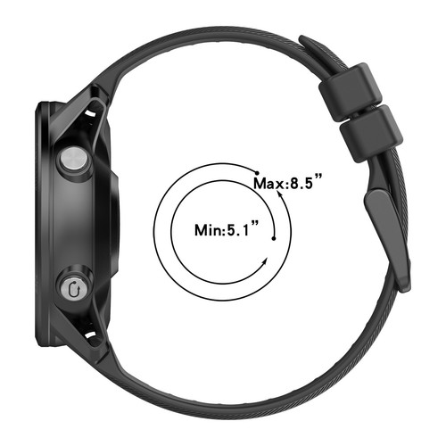 22.4mm Rubber Watch Strap Band for Garmin Forerunner 955 Descent G1 Fenix6 GPS - Zdjęcie 9 z 18