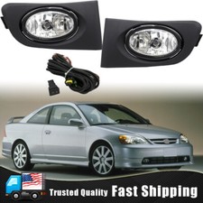 For 2001-2003 Honda Civic Front Clear Lens Fog Lights Lamp Wswitchharnessbulb For 2001-2003 Honda Civic Front Clear Lens Fog Lights Lamp Wswitchharnessbulb
