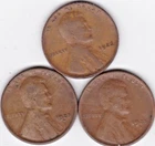 1925  P, D, and S  Lincoln cent in GOOD AND BETTER condition (3 coins )stk