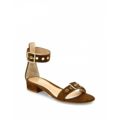 Gianvito Rossi Hayes Buckle Suede Ankle Strap Sandals - Size 35
