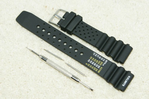 ND Limits Silicone XL Divers Black Watch Strap Fits Seiko Citizen 18-24mm +  pin | eBay