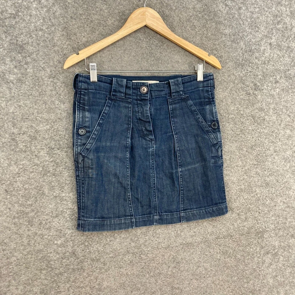 Falda Country Road Mujer Talla 8 Denim Azul Mini Bolsillos Corta Patinador 10505 Foto 3 de 4