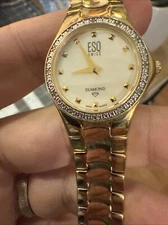 ESQ by Movado Swiss ladies watch Mother of pearl dial diamond bezel E5250
