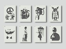 Banksy Stencils for wall art and home decor stencils. SET 2