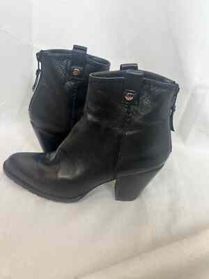STUART WEITZMAN boots russell bromley black leather bootie womens size 7